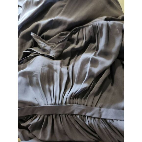 Jenny Yoo Collection Vivienne Chiffon Pleated Gown Navy Blue sz 6 - Picture 6 of 6